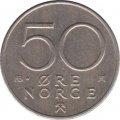 Норвегия 50 эре 1980 год - Король Улаф V (AB*)