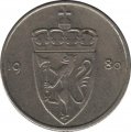 Норвегия 50 эре 1980 год - Король Улаф V (AB*)