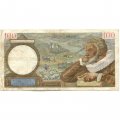 Франция 100 франков 1941 год - следы от степлера - F