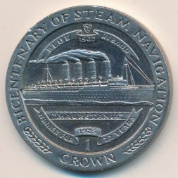 Остров Мэн 1 крона 1988 год