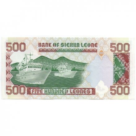 Сьерра-Леоне 500 леоне 1991 год - Джозеф Сайду Момо. Корабли в порту - XF