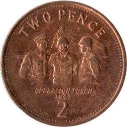 Гибралтар 2 пенса 2008 год
