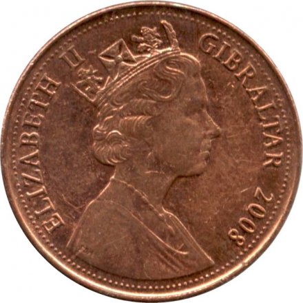 Гибралтар 2 пенса 2008 год