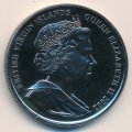 Виргинские острова 1 доллар 2002 год - 50 лет правления Королевы Елизаветы II - Елизавета, Рональд и Нэнси Рейган (конверт с маркой)