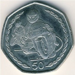 Остров Мэн 50 пенсов 1996 год