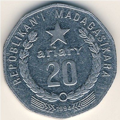 Мадагаскар 20 ариари 1994 год