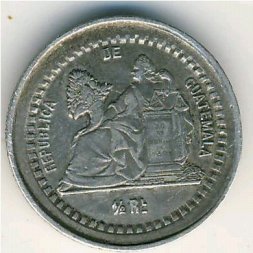 Гватемала 1/2 реала 1879 год