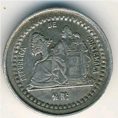 Гватемала 1/2 реала 1879 год