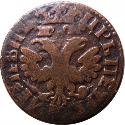 Денга 1704 год (Повелитель) Пётр I (1699 - 1725) - VF+