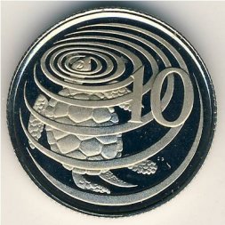 Каймановы острова 10 центов 1974 год