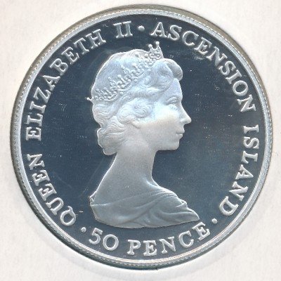 Остров Вознесения 50 пенсов 1984 год