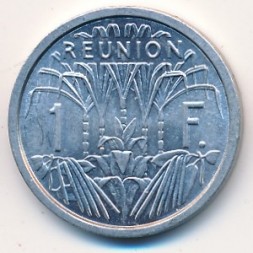 Монета Реюньон 1 франк 1964 год