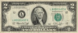 США 2 доллара 1976 год - L