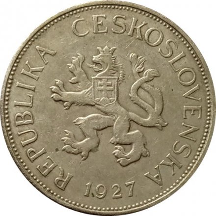 Чехословакия 5 крон 1927 год