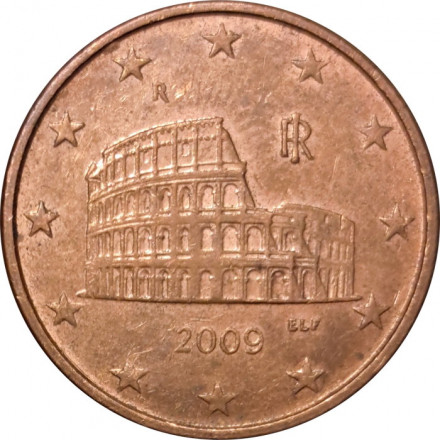 Италия 5 евроцентов 2009 год
