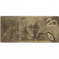 Сувенирная банкнота Австралия 20 долларов (золотые) - UNC
