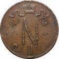 Финляндия 5 пенни 1898 год - Николай II - F