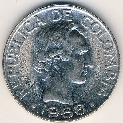 Колумбия 50 сентаво 1968 год