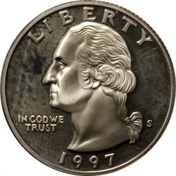США 25 центов (1/4 доллара) 1997 год - Джордж Вашингтон (S)