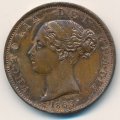 Великобритания 1/2 пенни 1853 год
