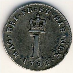 Великобритания 1 пенни 1792 год