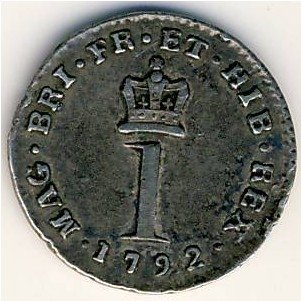 Великобритания 1 пенни 1792 год