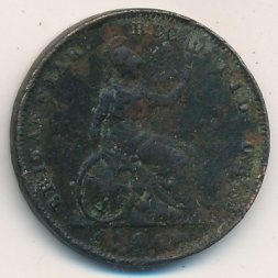 Великобритания 1 фартинг 1848 год