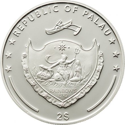 Палау 2 доллара 2011 год - Беатификация Иоанна Павла II