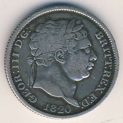 Великобритания 1 шиллинг 1820 год