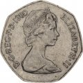 Великобритания 50 новых пенсов 1980 год