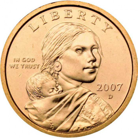 США 1 доллар 2007 год - Парящий Орёл (D)