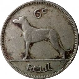 Ирландия 6 пенсов 1942 год
