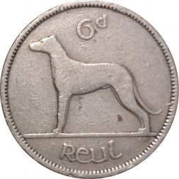 Ирландия 6 пенсов 1942 год