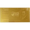 Сувенирная банкнота Австралия 2 доллара (золотые) - UNC