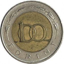 Венгрия 100 форинтов 1998 год (Би-металл)
