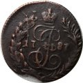Полушка 1787 год КМ Екатерина II (1762 - 1796) - брак: выкус XF