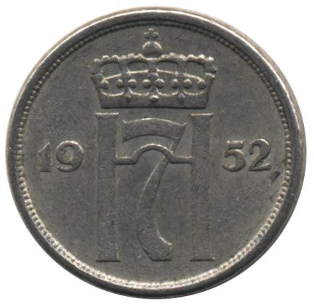 Норвегия 10 эре 1952 год