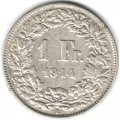 Швейцария 1 франк 1914 год