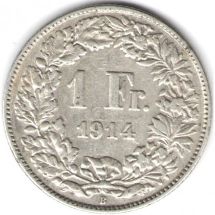 Швейцария 1 франк 1914 год