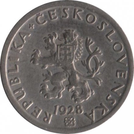 Чехословакия 20 геллеров 1928 год