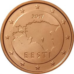 Эстония 2 евроцента 2017 год