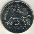 Индонезия 2000 рупий 1974 год