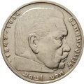 Третий Рейх 5 рейхсмарок 1938 год (F)
