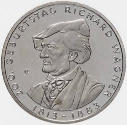 Германия 10 евро 2013 год - 200 лет со дня рождения Рихарда Вагнера