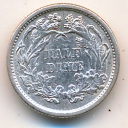США 1/2 дайма 1872 год