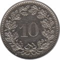 Швейцария 10 раппенов 1995 год