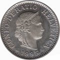 Швейцария 10 раппенов 1995 год