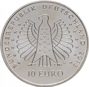 Германия 10 евро 2013 год - 125 лет электротоку. Генрих Герц