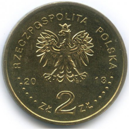 Польша 2 злотых 2013 год - 100 лет Польскому театру в Варшаве - VF+