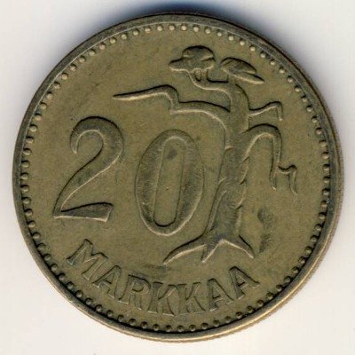 Финляндия 20 марок 1956 год